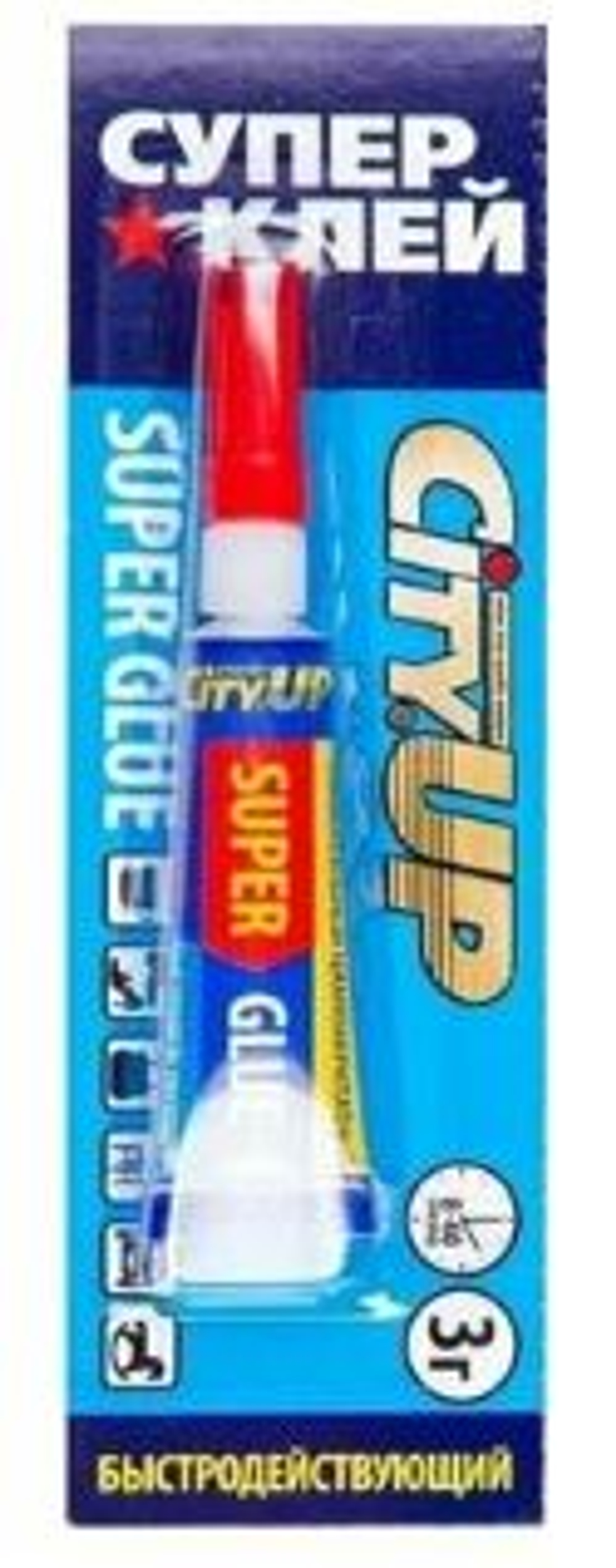 Клей  3гр секунда "UP-81" быстродействующий (на листе12шт)