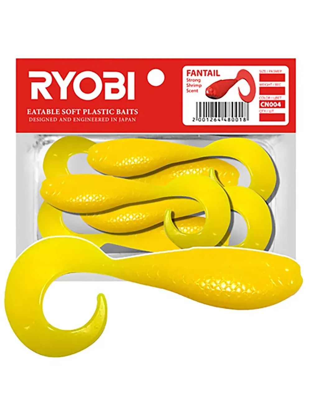 Мягкая силиконовая приманка риппер-твистер Ryobi FANTAIL