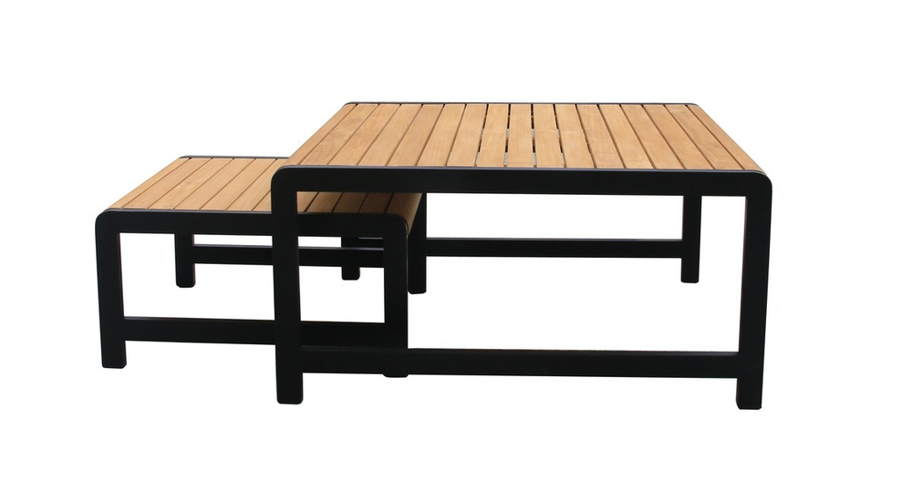 Комплект кофейных столов из алюминия MAYA темный графит