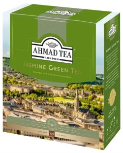 Зеленый чай с жасмином в пакетиках Ahmad Tea, 100 шт