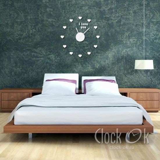 Настенные 3D часы I love you