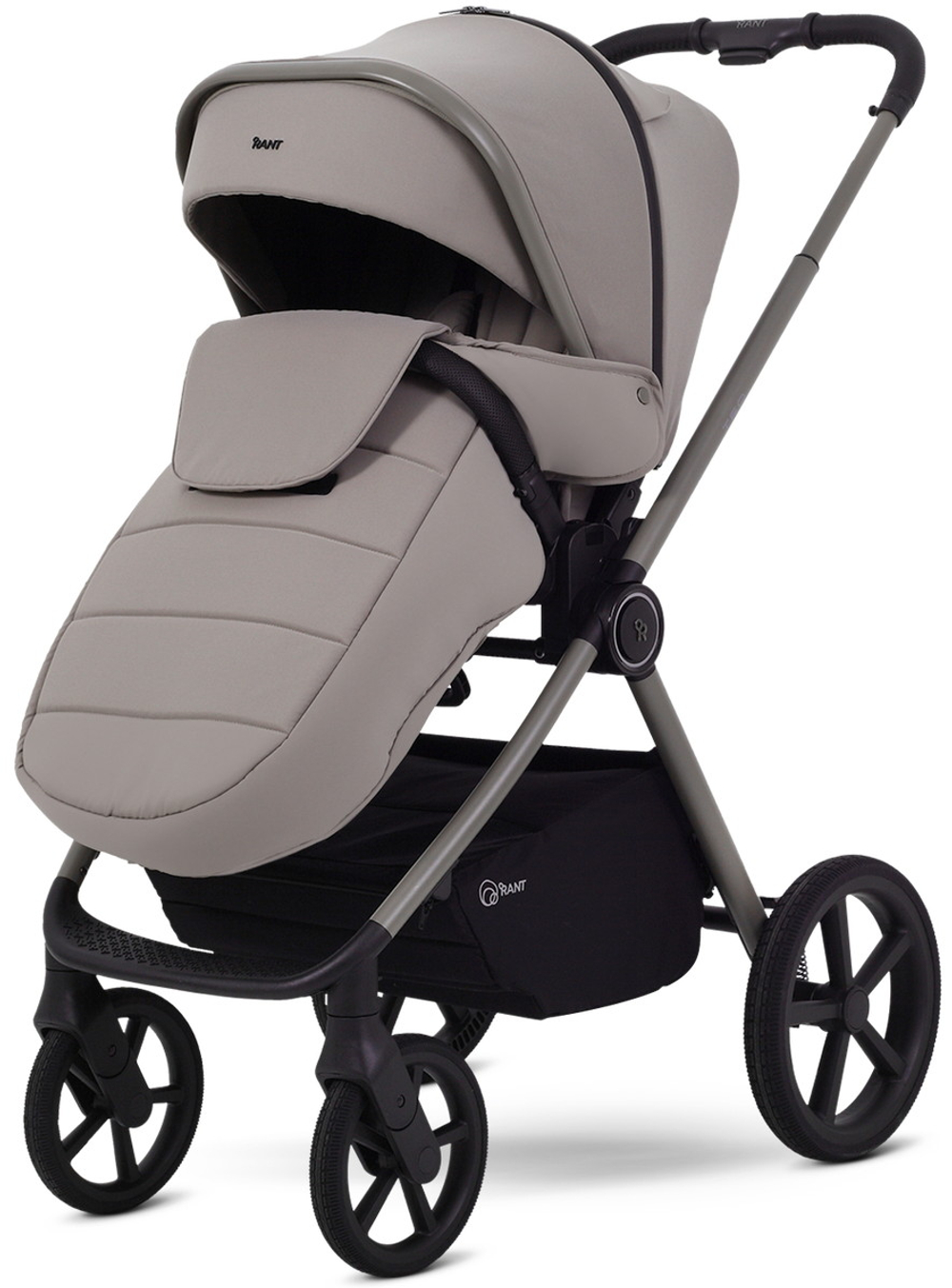 Детская коляска Rant Teo Soft 3 в 1 с автокреслом Miro Black Cloud