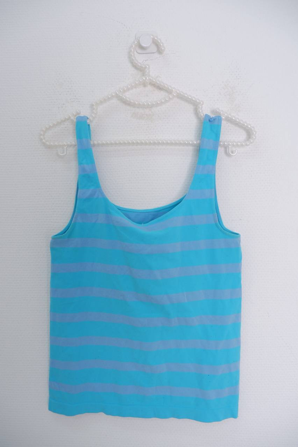 Майка в полоску голубая 44 размер