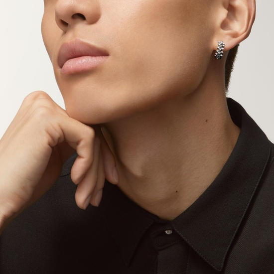 Серьги Clash de Cartier earrings, mini model в белом золоте