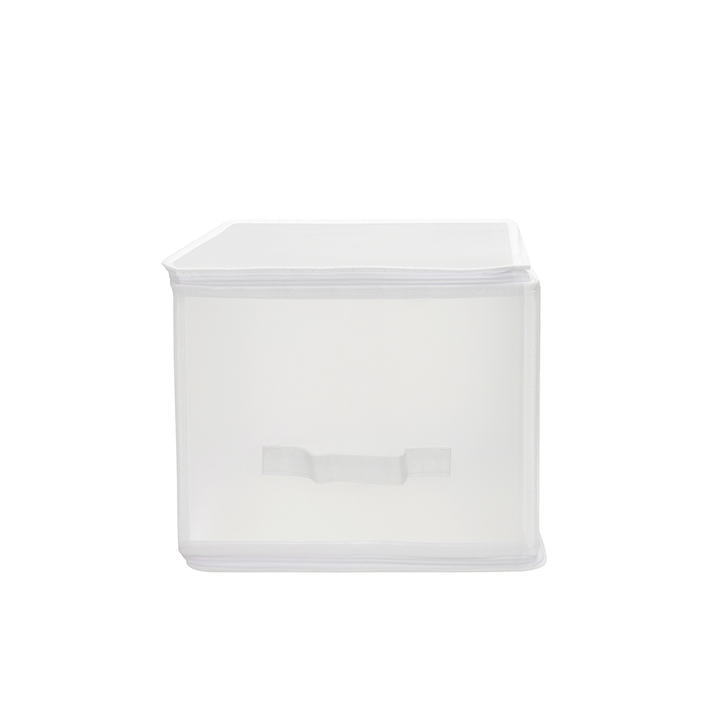 Короб складной на молнии "Калейдоскоп", Д400 Ш300 В250, прозрачный с серым