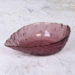 Салатник стеклянный «ICE CRYSTAL» 19,5см сиреневый