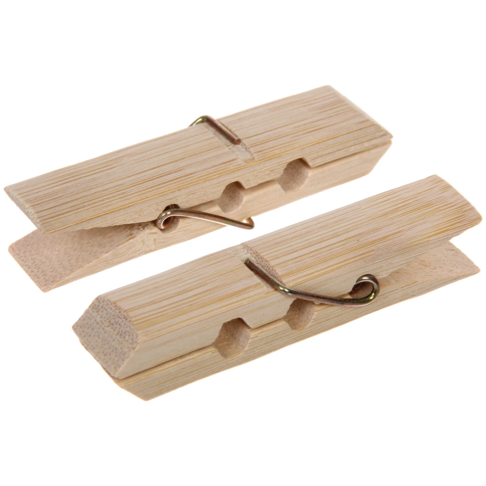 Прищепки бельевые Селфи бамбук (20шт) 7см