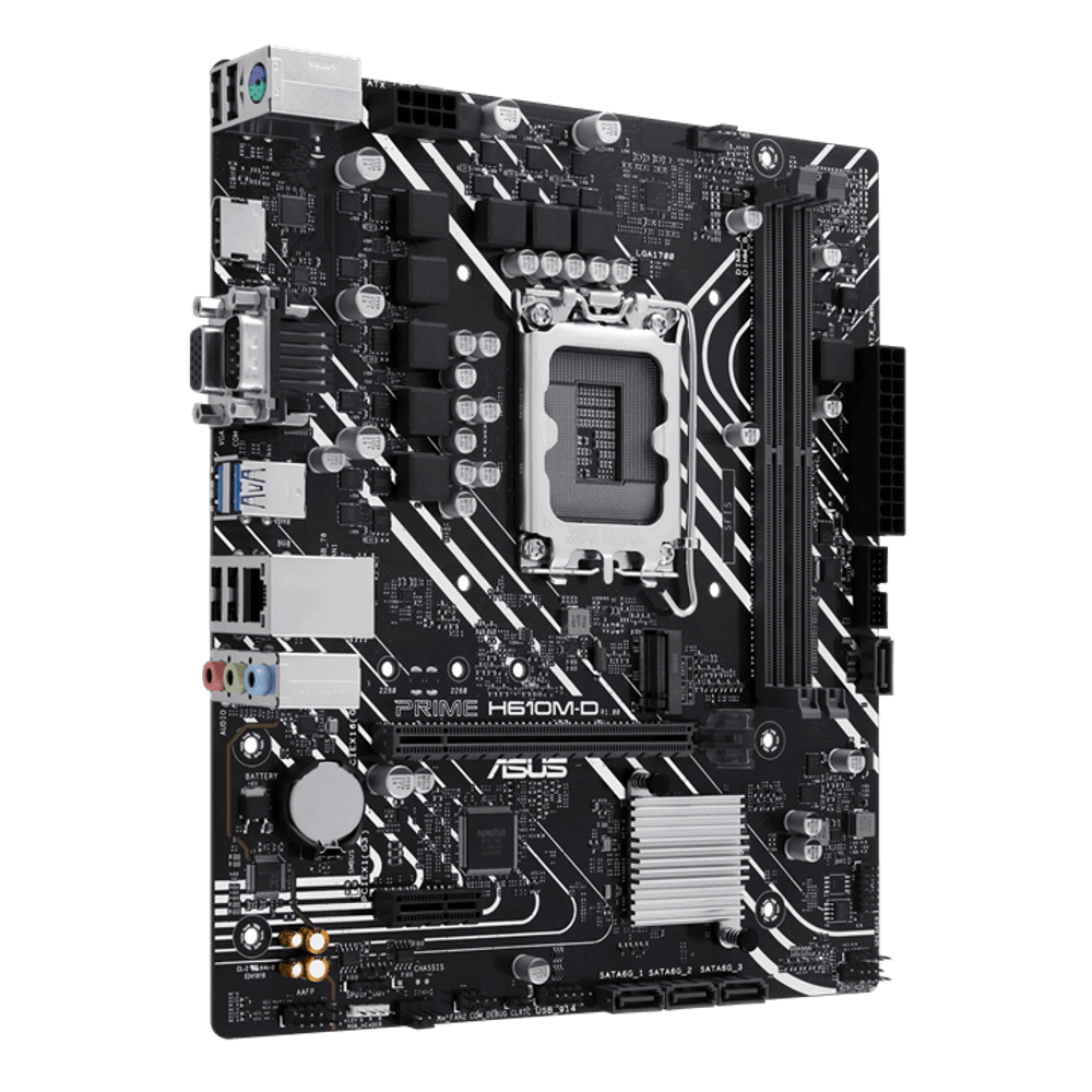 Материнская плата ASUS PRIME  H610M-D, LGA1700 2xDDR5 4xSATA3 M.2 1xVGA 1xHDMI 1xCOM mATX