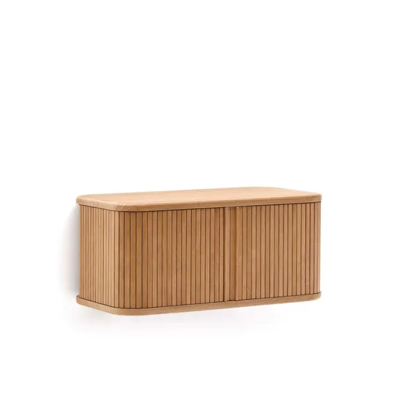 Шкафчик для ванной Mailen из ясеневого шпона в натуральной отделке, 90 x 45