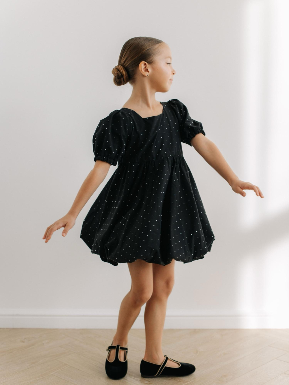 Платье со стразами Черный