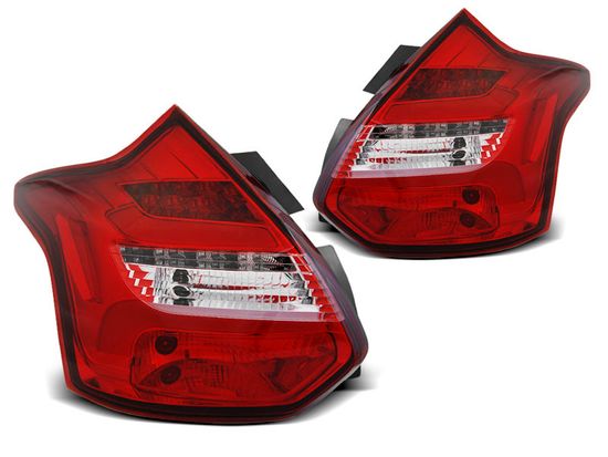 Задние фонари для Ford Focus III Hatchback (11-14) LED Red Crystal