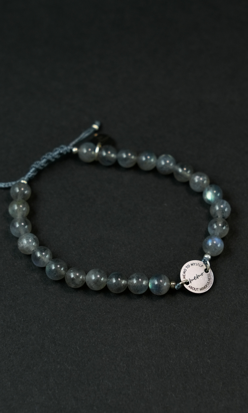 Браслет "Memo about Mindfulness" шамбала с коннектором из лабрадорита