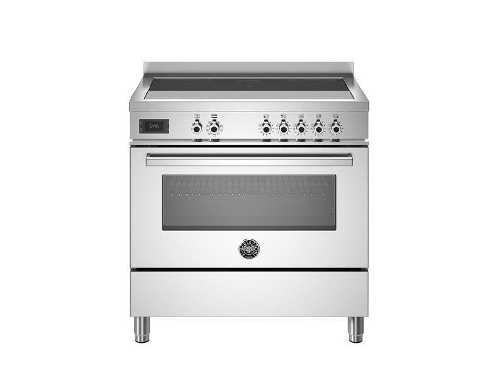 Варочный центр Bertazzoni, 5 индукционных зон, многофункциональный электрический шкаф, 90 см Нержавеющая сталь