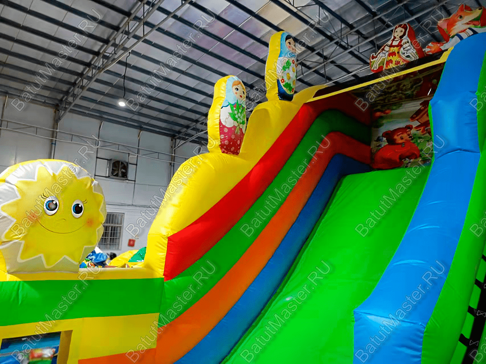 Надувная горка "Русская народная" 7*4*6 м