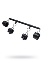 Черная распорка с 4 манжетами для рук и ног