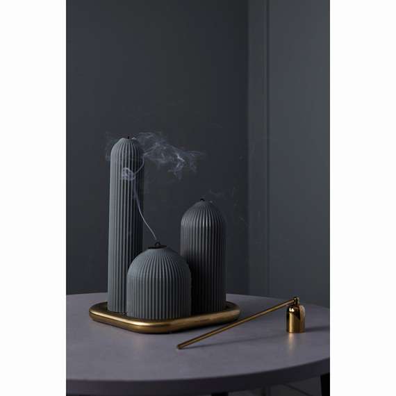 Свеча декоративная графитового цвета Edge 16,5 см