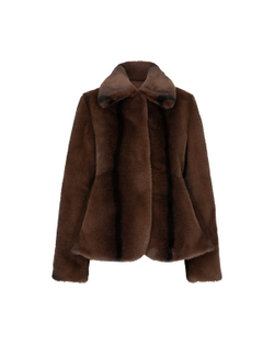 CARELLI КОРОТКОЕ ПАЛЬТО, ТЕМНО-КОРИЧНЕВЫЙ