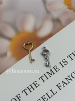 Подвеска "Ключ в форме сердца" золотистая 22х10мм