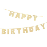 Гирлянда "Happy Birthday" 3м (gold)