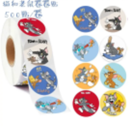 Ленточные стикеры "Том-Джерри" (122)10