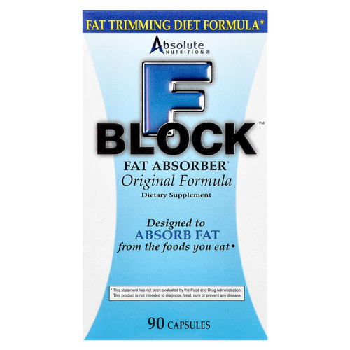 Absolute Nutrition, FBlock ™, поглотитель жира, оригинальная формула, 90 капсул