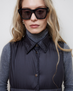 Жилет пуховый из итальянского нейлона черный