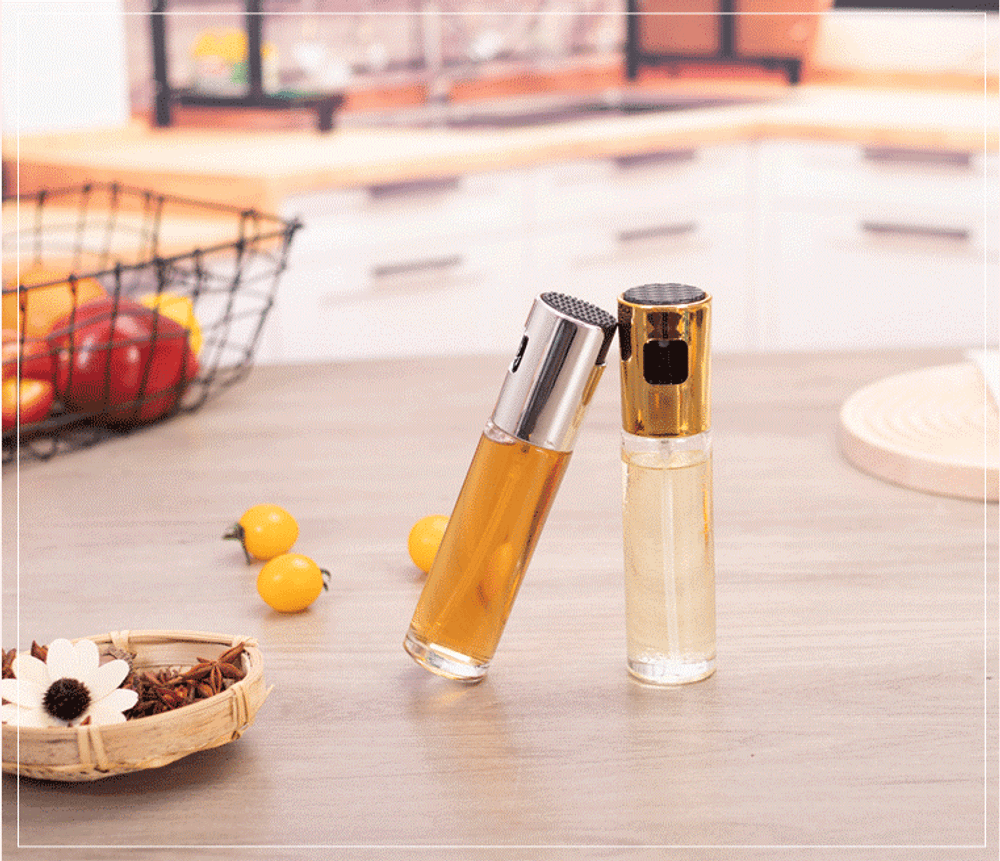 Дозатор для масла с распылителем, 100 мл, золото