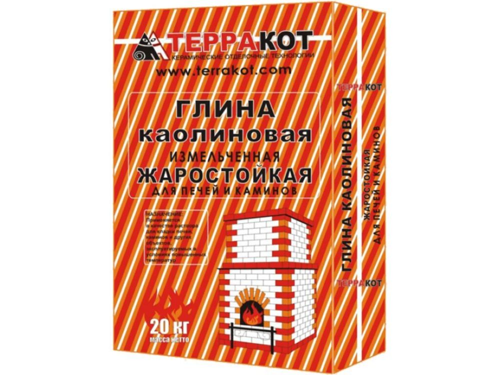 Терракот каолиновая глина жаростойкая  25кг