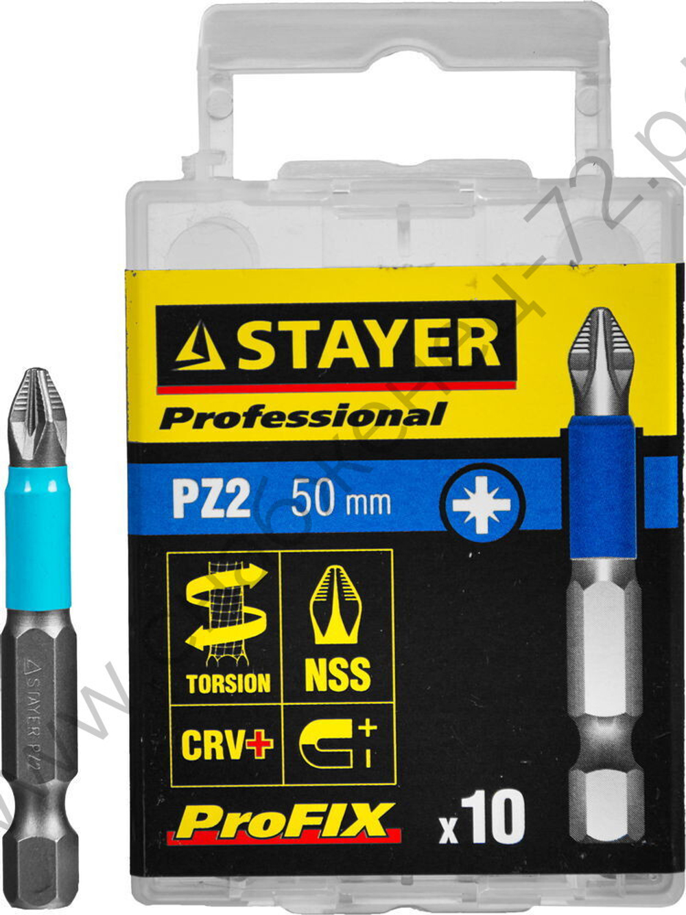 STAYER ProFix PZ2 50 мм, 10 шт, Набор бит (26223-2-50-10)