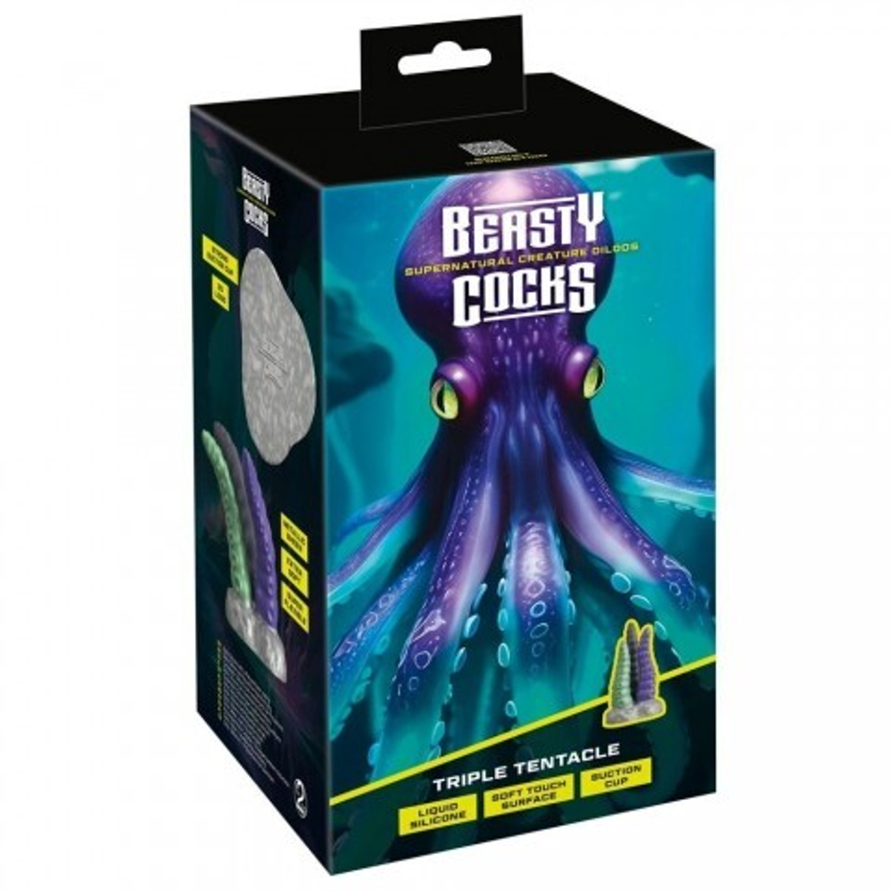 Фаллоимитатор You2Toys Beasty Triple Tentacle (18,5/16,5/14,5*4,6)