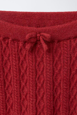 ZARA ЛЕГИНСЫ С КОСАМИ, ТЕМНО-РОЗОВЫЙ