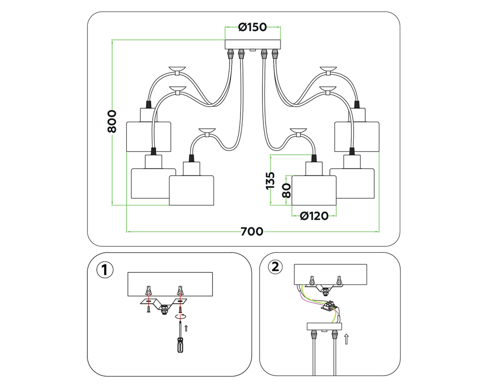 Ambrella Подвесной светильник в стиле лофт Loft TR8132