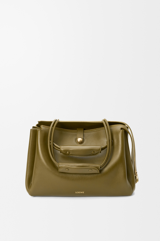 Loewe Большая сумка Madrid из мягкой телячьей кожи, оливковый