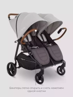 Коляска детская для близнецов "Twinny" RA151 Soft grey
