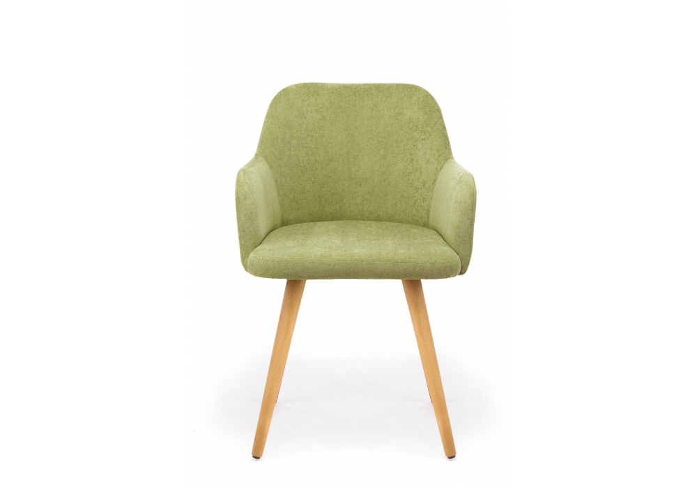 Стул на металлокаркасе Woodville Инфини зеленый (ocean 013), светлое дерево