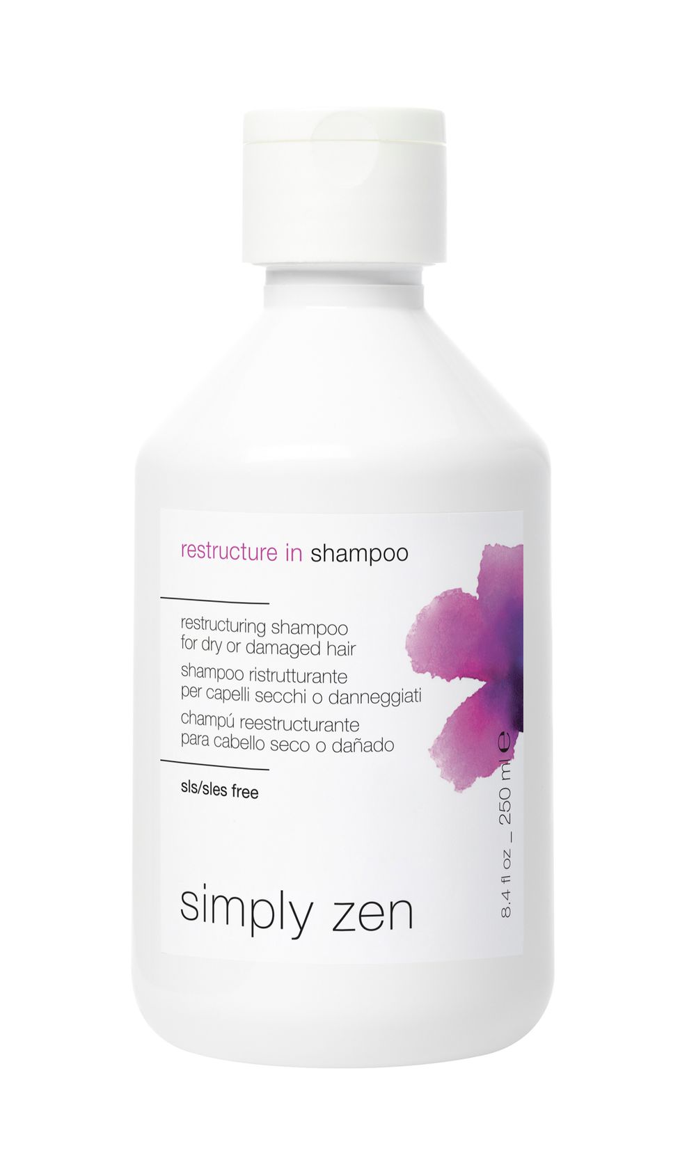 Simply Zen restructure in shampoo восстанавливающий шампунь для сухих и поврежденных волос 250мл
