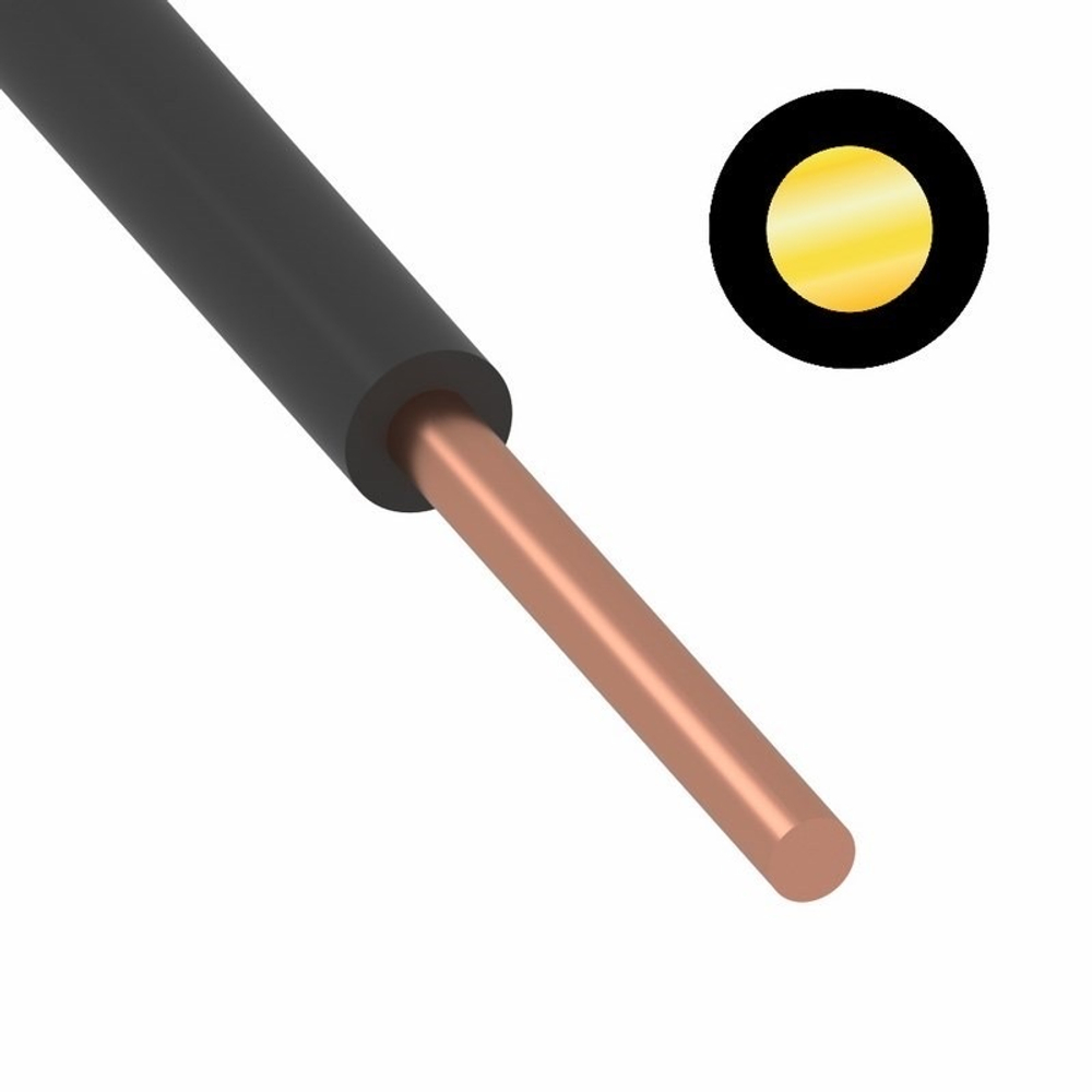 Провод ПуВ(ПВ-1) 10 черный