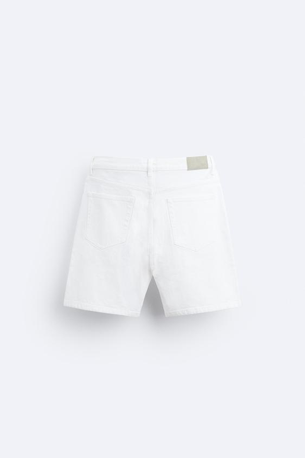 ZARA ЦВЕТНЫЕ ДЖИНСОВЫЕ ШОРТЫ, БЕЛЫЙ