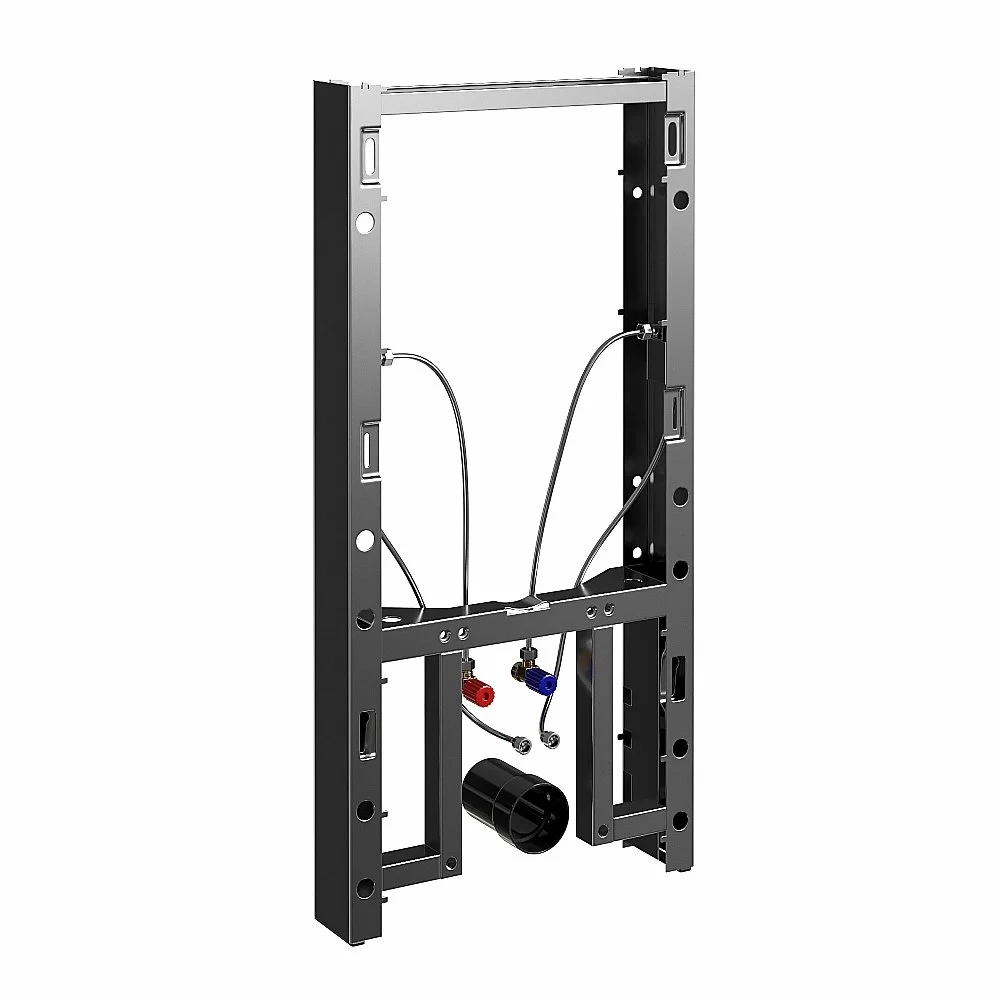 Инсталляция для биде со смесителем WasserKraft Naab 86BDT.050.BL.SQ5506 черная панель/смеситель золото матовое