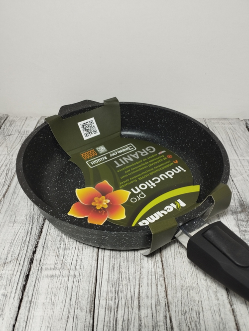 Сковорода АП 220мм съемная ручка ГРАНИТ Black Induction 022802И