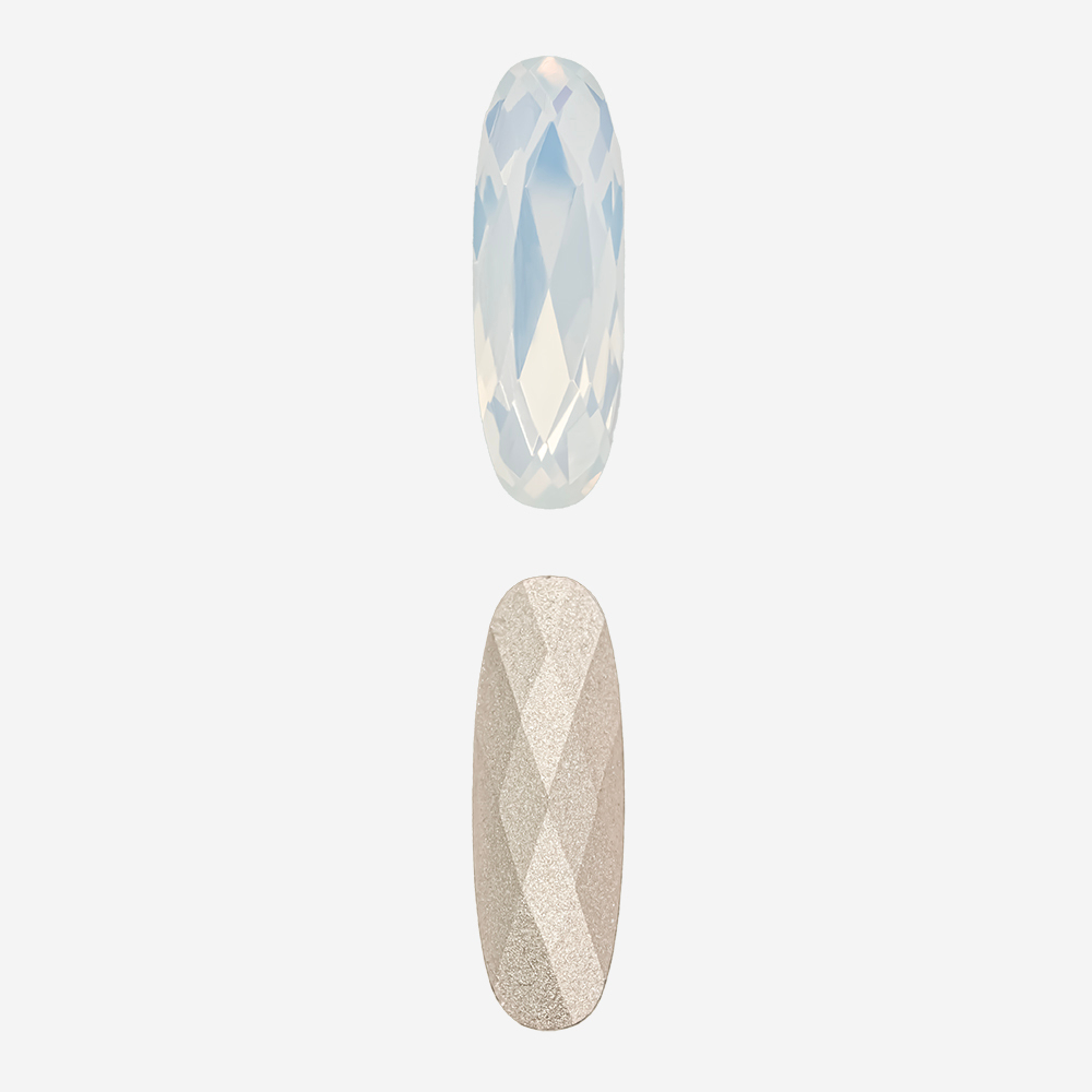 Кристалл Длинный Овал (Long Classical Oval), оттенок "White Opal", 21*7мм