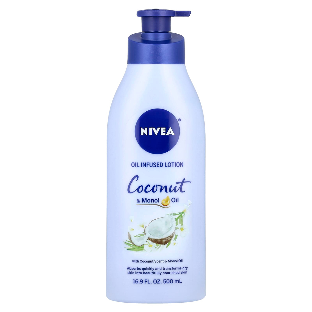 Nivea, Масляный лосьон, кокосовое масло и масло монои, 500 мл (16,9 жидк. унц.)