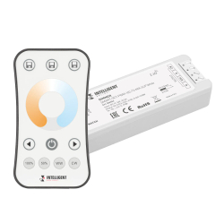 INTELLIGENT ARLIGHT Диммер SMART-SET-PWM-102-72-MIX-SUF White (12-24V, 2x5A, ПДУ RING 10кн, 2.4G) (IARL, Контроллер) 036184