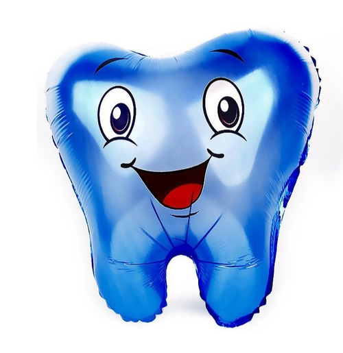Шар фигура Зуб синий