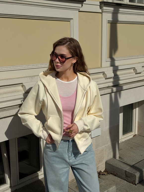 Худи Zipper сливочное масло