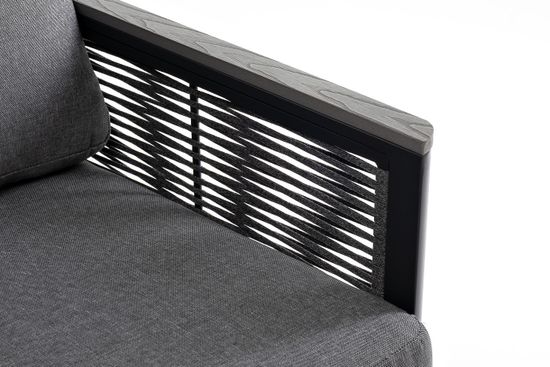 "Париж" угловой модульный диван, каркас из алюминия, цвет серый