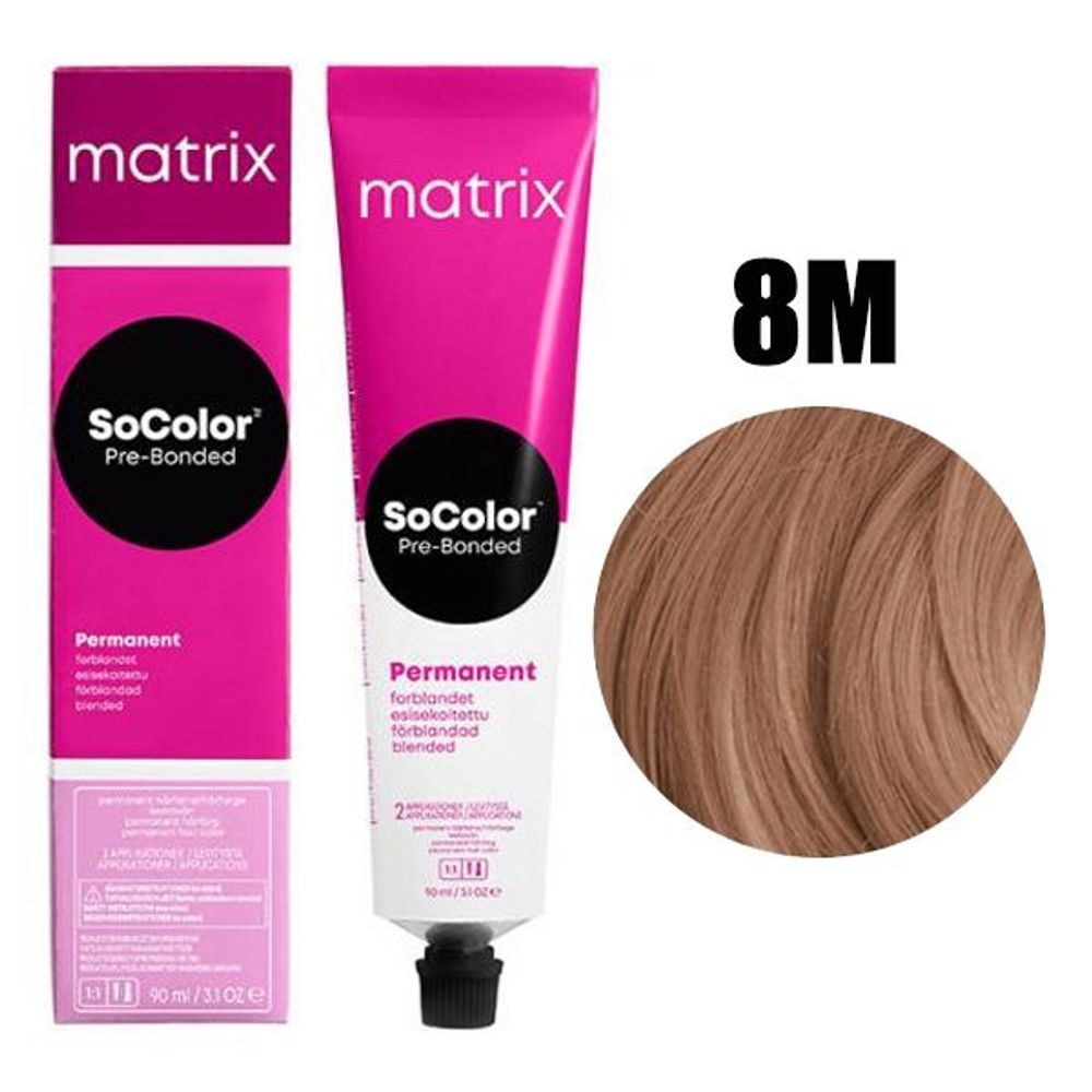 MATRIX Крем-краска SoColor Pre-Bonded 8M, 90 мл