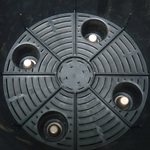 Кашпо напольное Rattan 50л d470мм с внутренним горшком 27л, французский платан