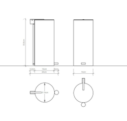 Ведро для мусора Decor Walther Bin 3 0612750  6 л. белое матовое