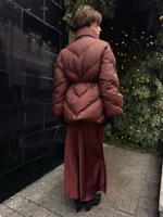 Пуховик с косым замком